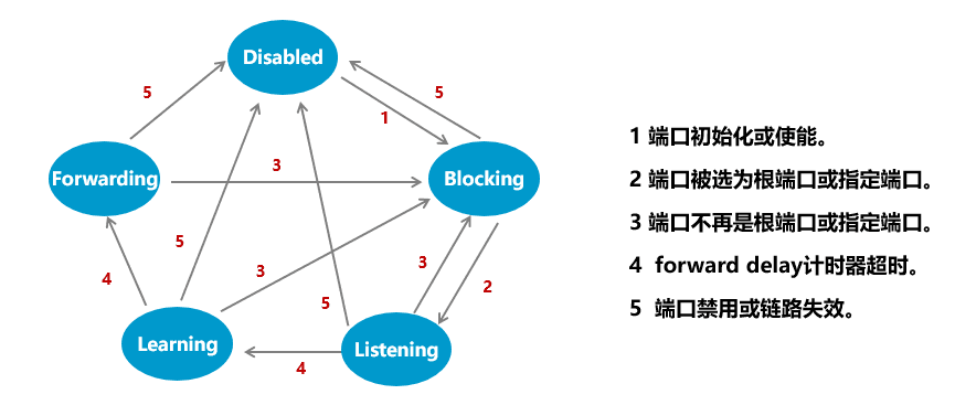 端口状态转换可能原因